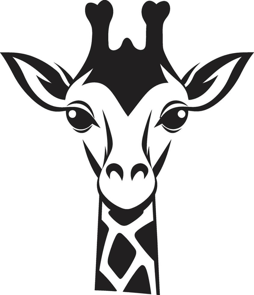 le grand safari sentinelle girafe icône emblématique natures la tour logo art vecteur
