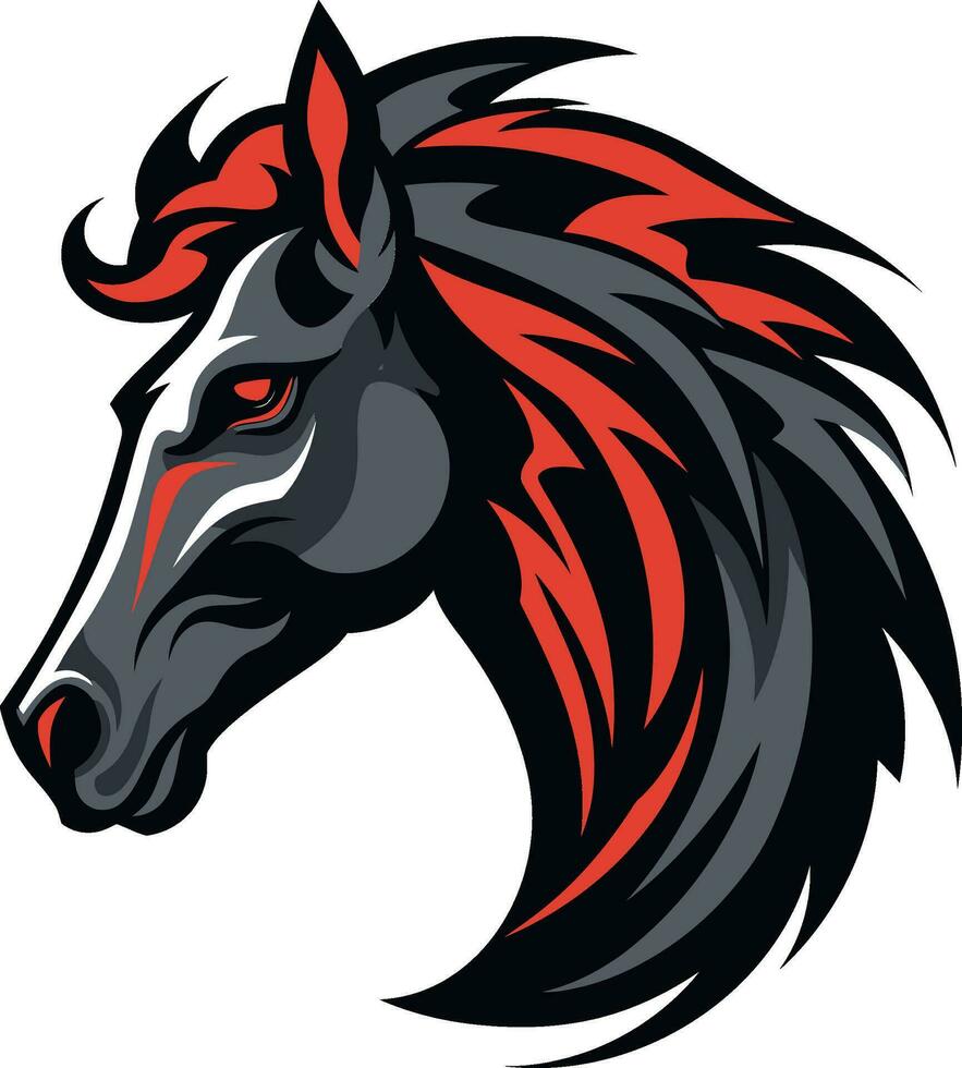 noble cheval majesté dans noir logo conception la faune gracieux cavalier vecteur symbole