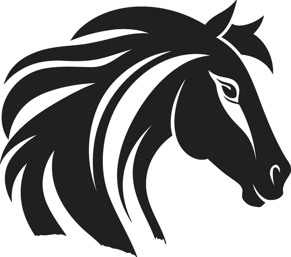 élégant équin ambassadeur monochromatique vecteur safari sentinelle cheval emblème conception