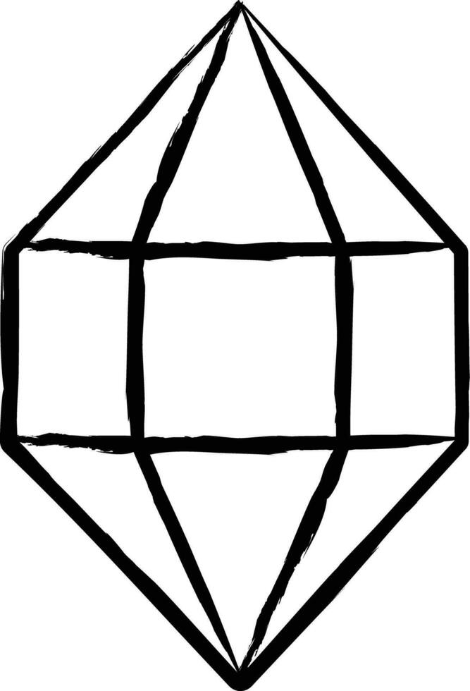 diamant main tiré vecteur illustration