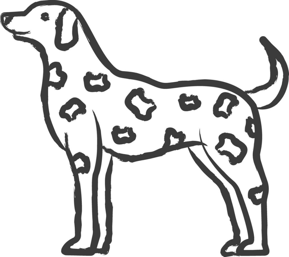 dalmatien chien main tiré vecteur illustration