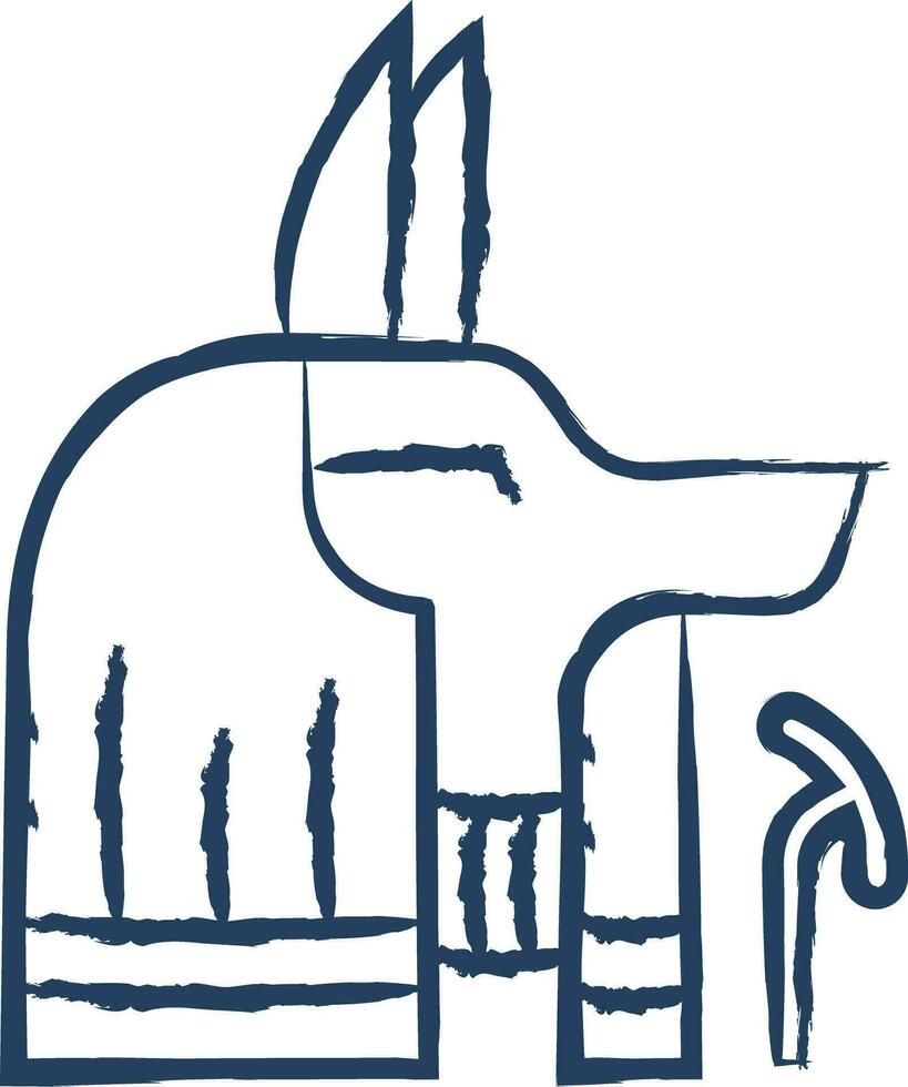 anubis main tiré vecteur illustration