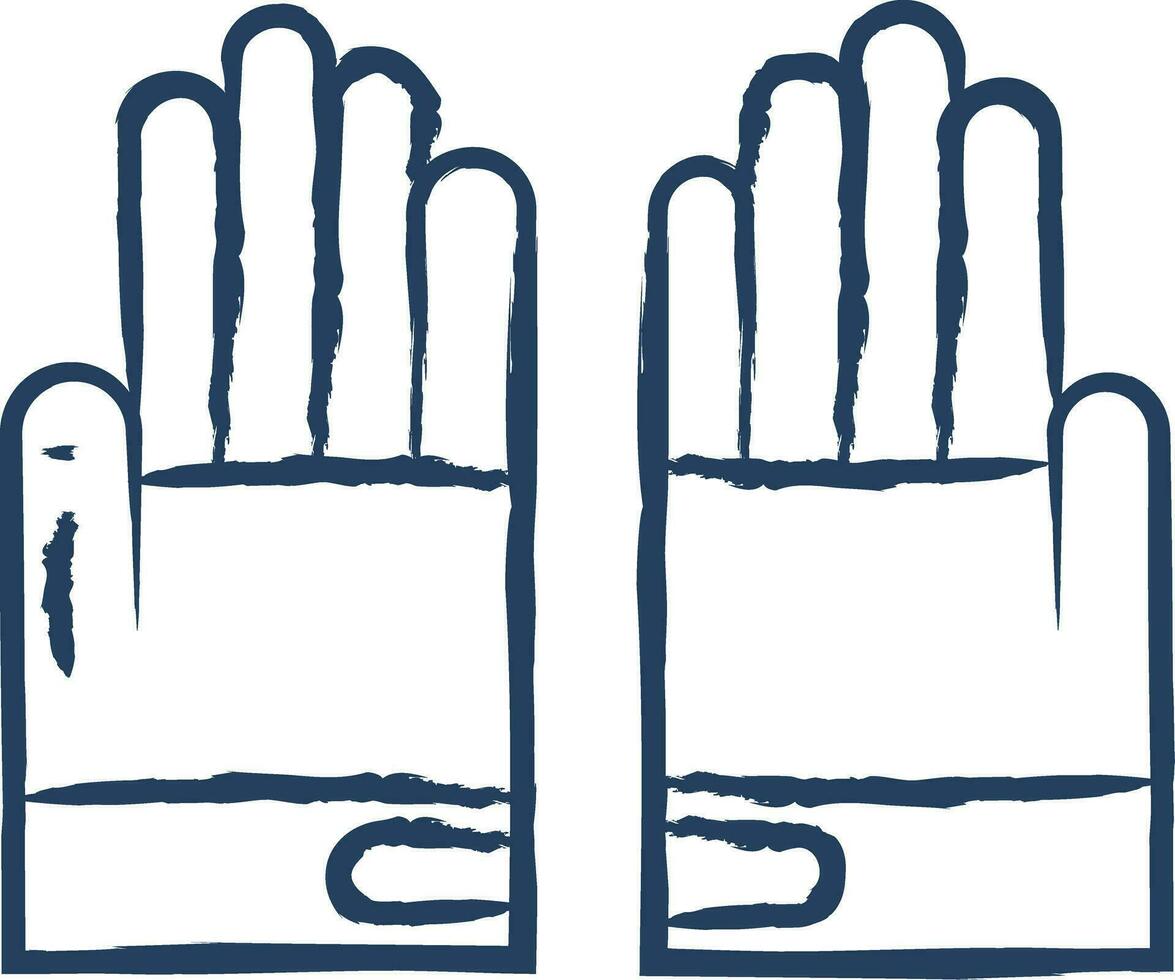 gant main tiré vecteur illustration