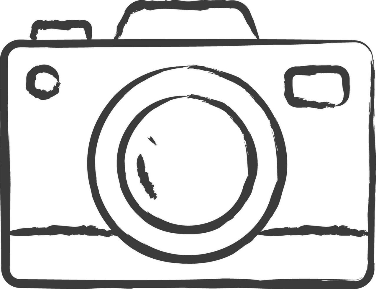 caméra main tiré vecteur illustration