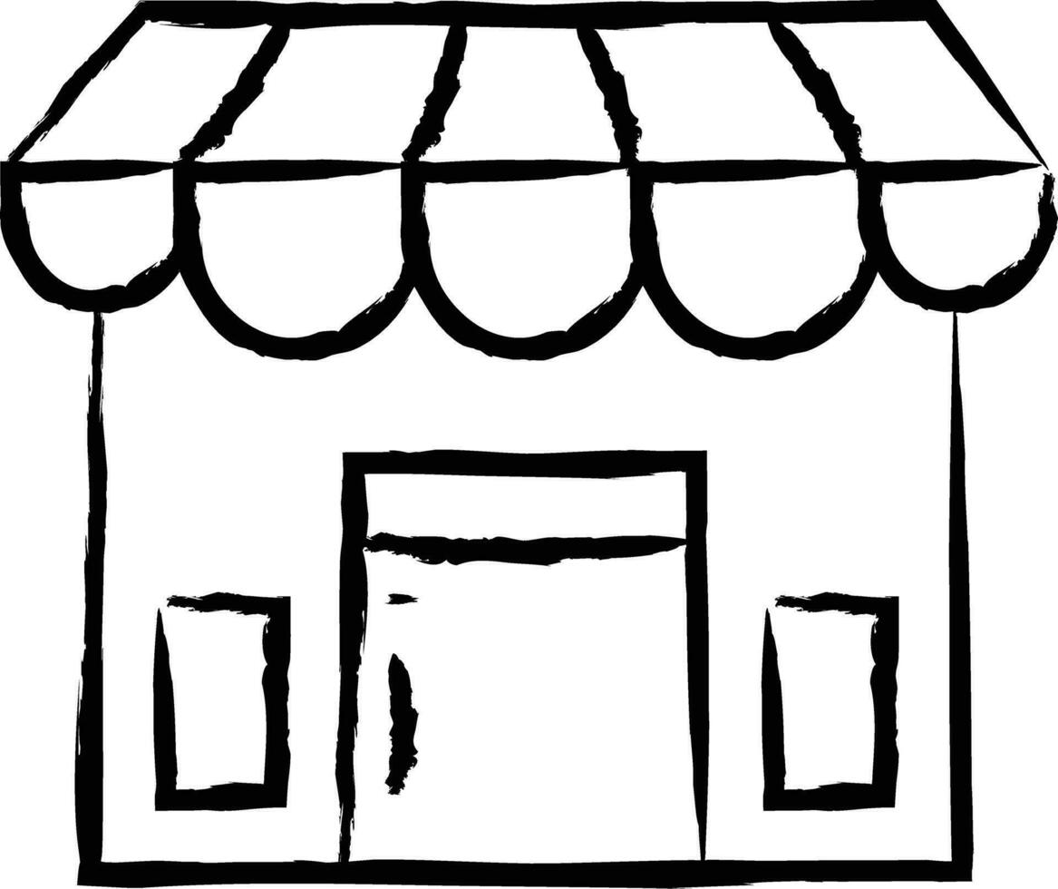 magasin main tiré vecteur illustration