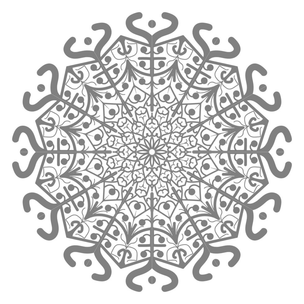 motif circulaire en forme de mandala avec fleur pour henné vecteur