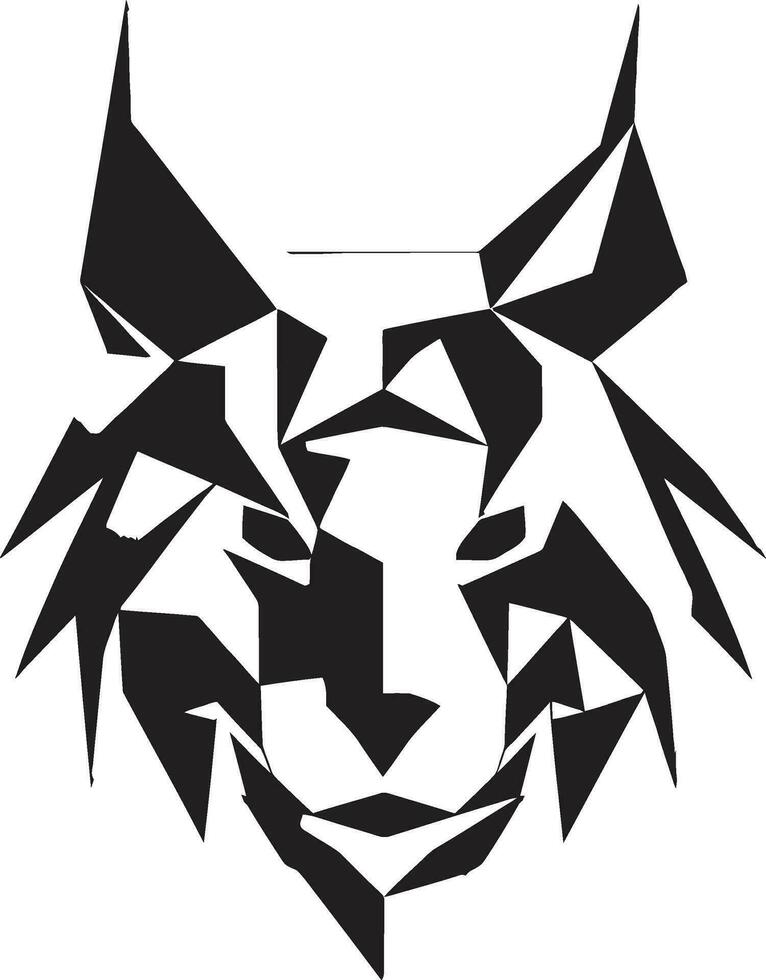 sauvage majesté dans noir logo symbole élégant chat sauvage ambassadeur monochromatique vecteur