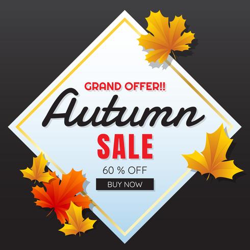 bannière de modèle de vente automne Vector background