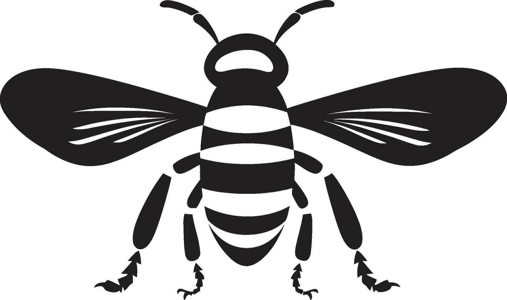 minimaliste défenseur majesté iconique conception élégance de le ruche noir frelon silhouette vecteur