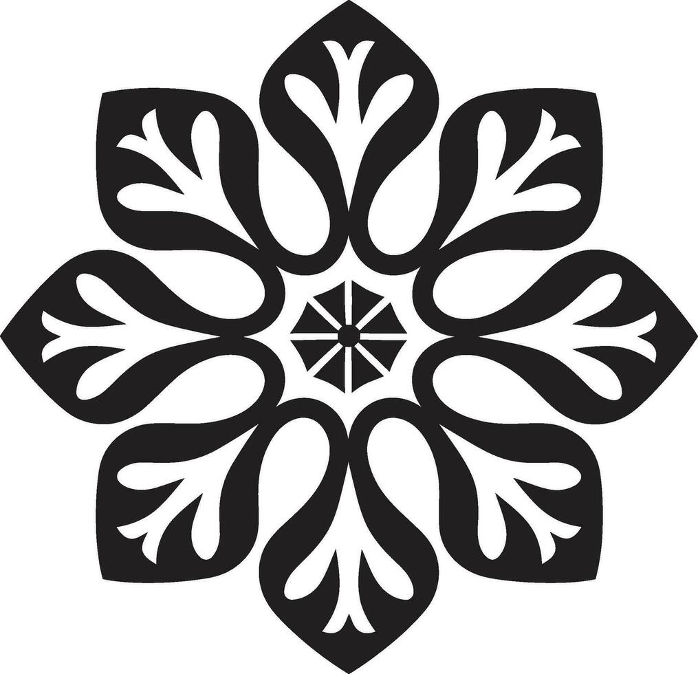 élégant gel ambassadeur monochrome neige emblème royal neigeux majesté emblématique flocon de neige art vecteur