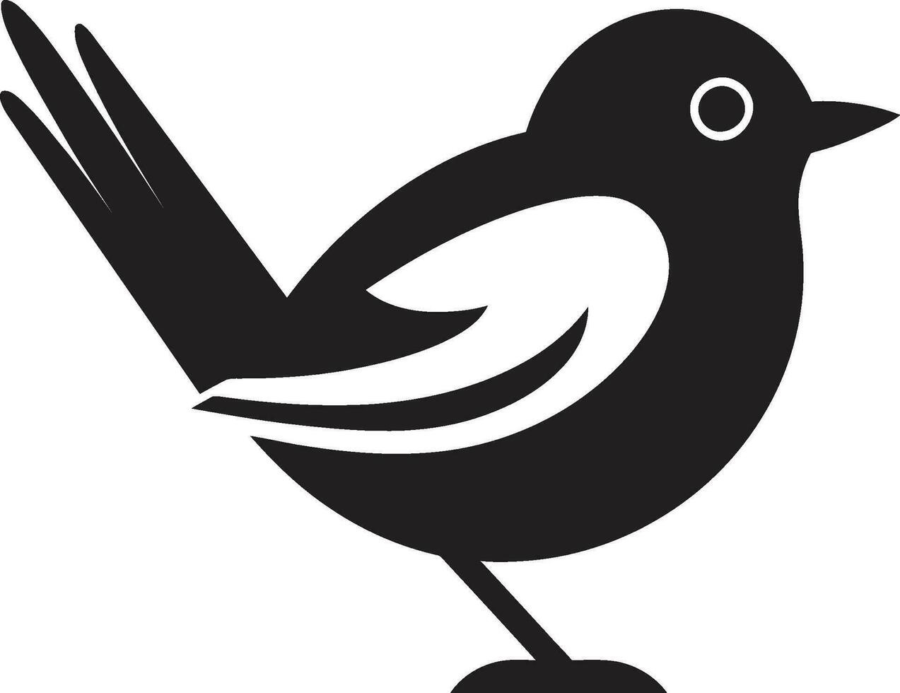 élégant aviaire profil emblématique symbole majestueux mélodie majesté moderne vecteur icône