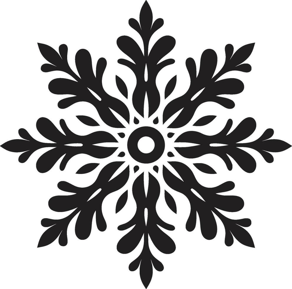 neigeux symbole de sérénité emblématique logo conception élégant emblème de hivers beauté élégant icône vecteur