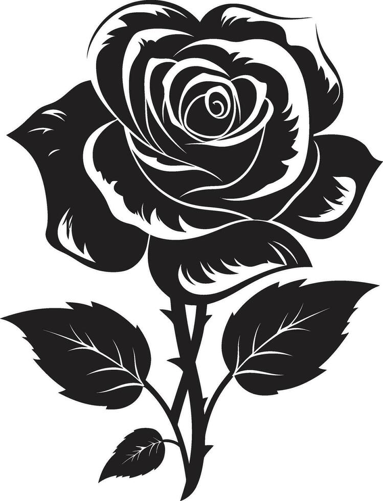 noble Gardien de fleurit Rose vecteur logo simpliste beauté de aime majesté emblématique art