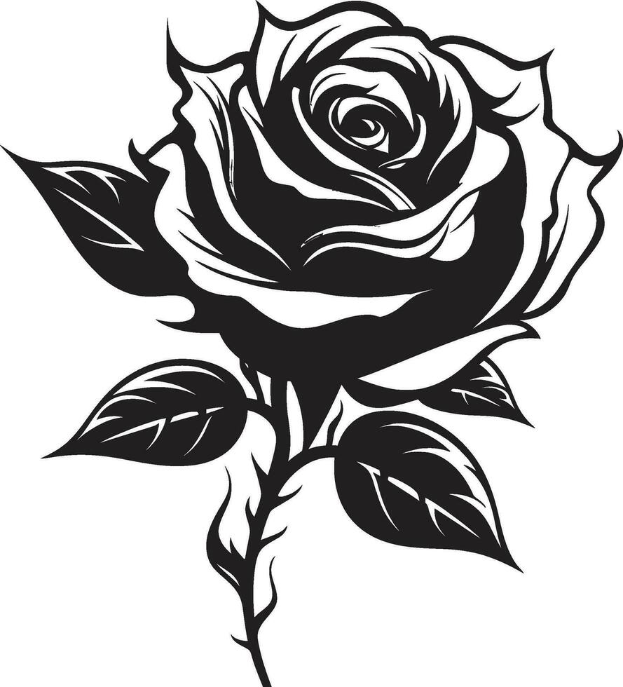 majestueux fleur majesté emblématique emblème royal élégance dans Floraison moderne Rose icône vecteur