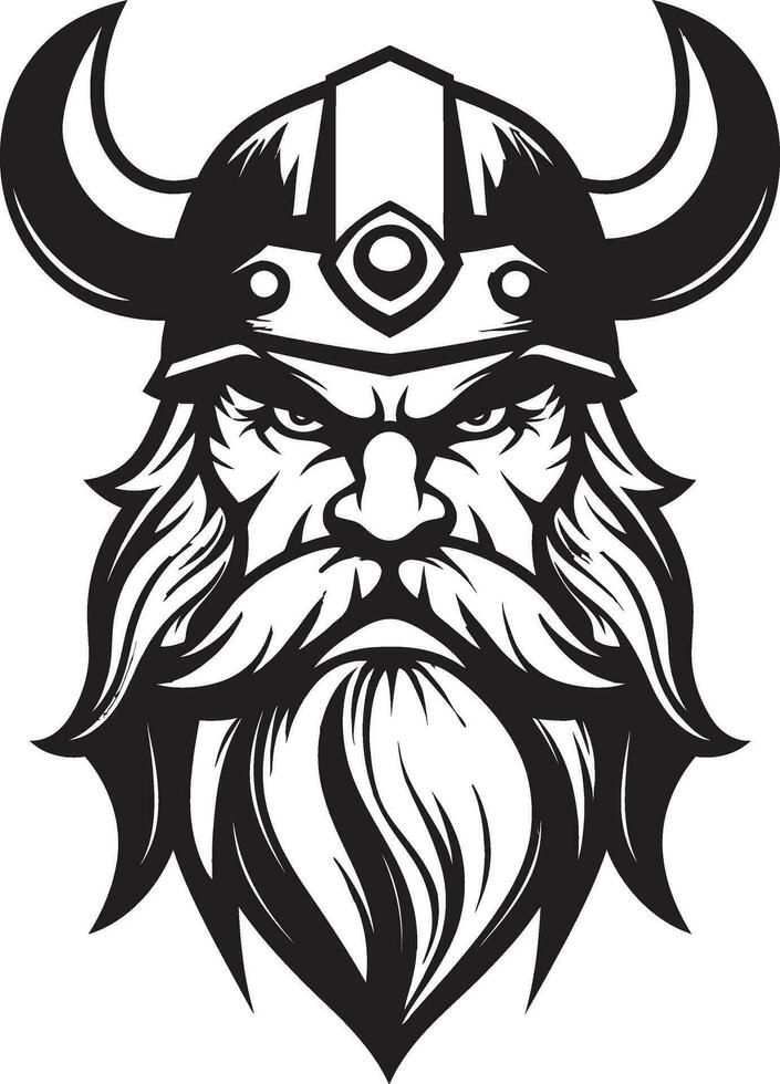 mystique mer Roi un énigmatique viking mascotte les torses fureur une tonitruant viking symbole vecteur