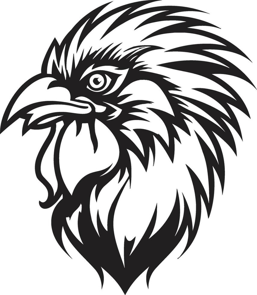 coq logo dans intemporel élégance contemporain coq emblème avec serein faire appel vecteur