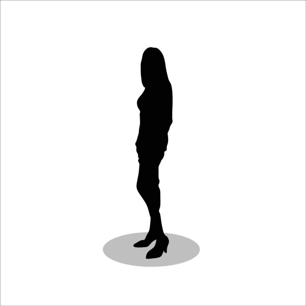 femme silhouette vecteur