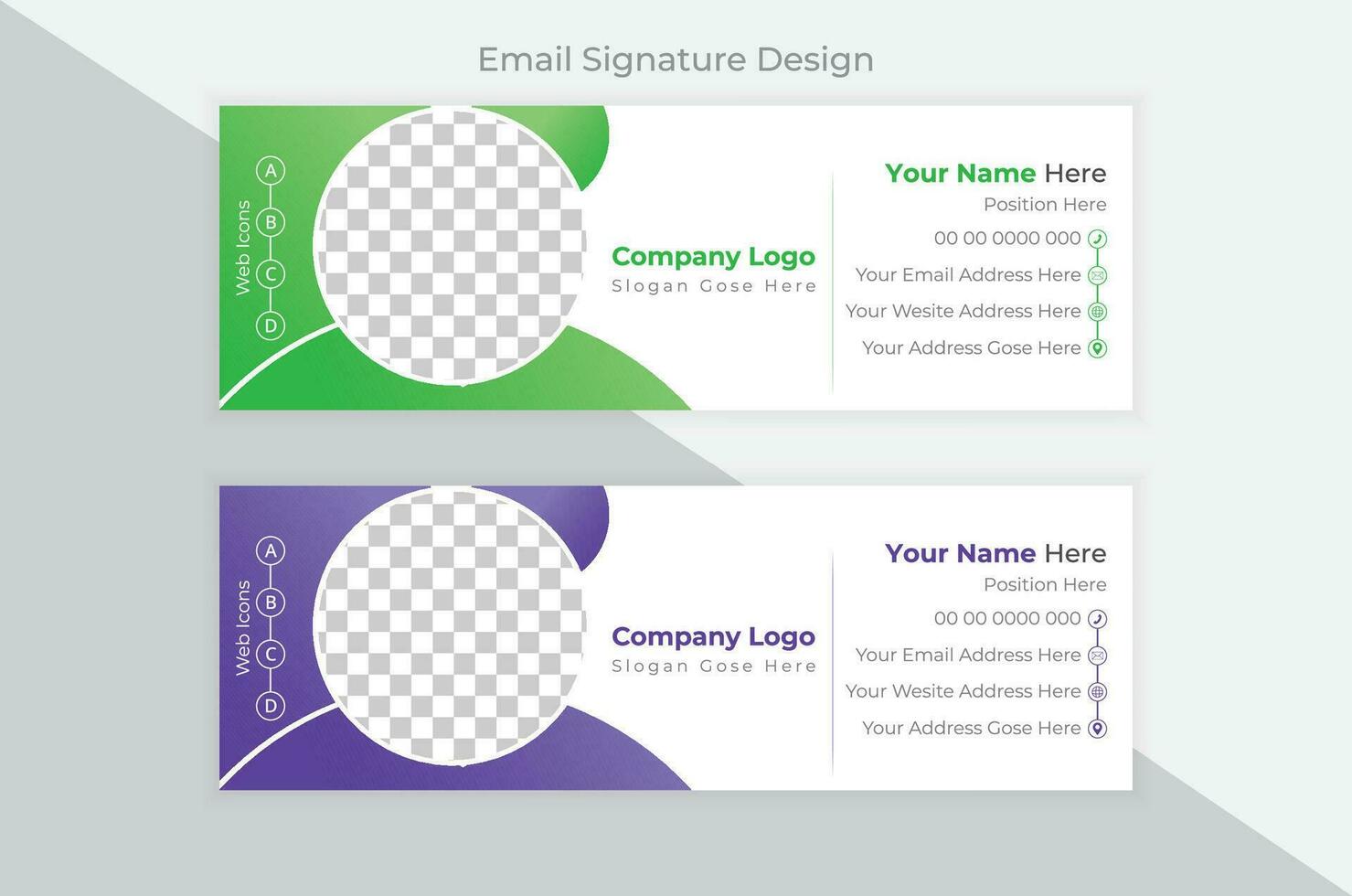 abstrait email Signature conception disposition vecteur
