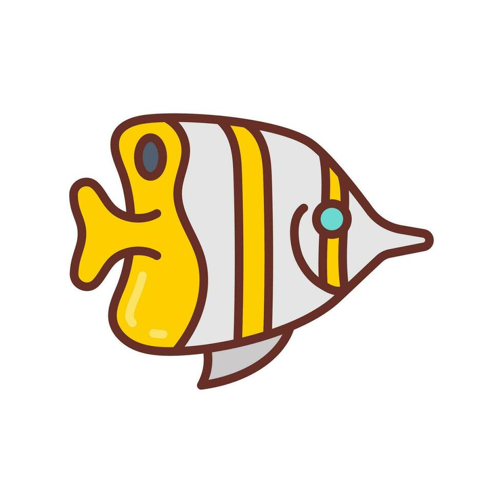 tropical poisson icône dans vecteur. illustration vecteur