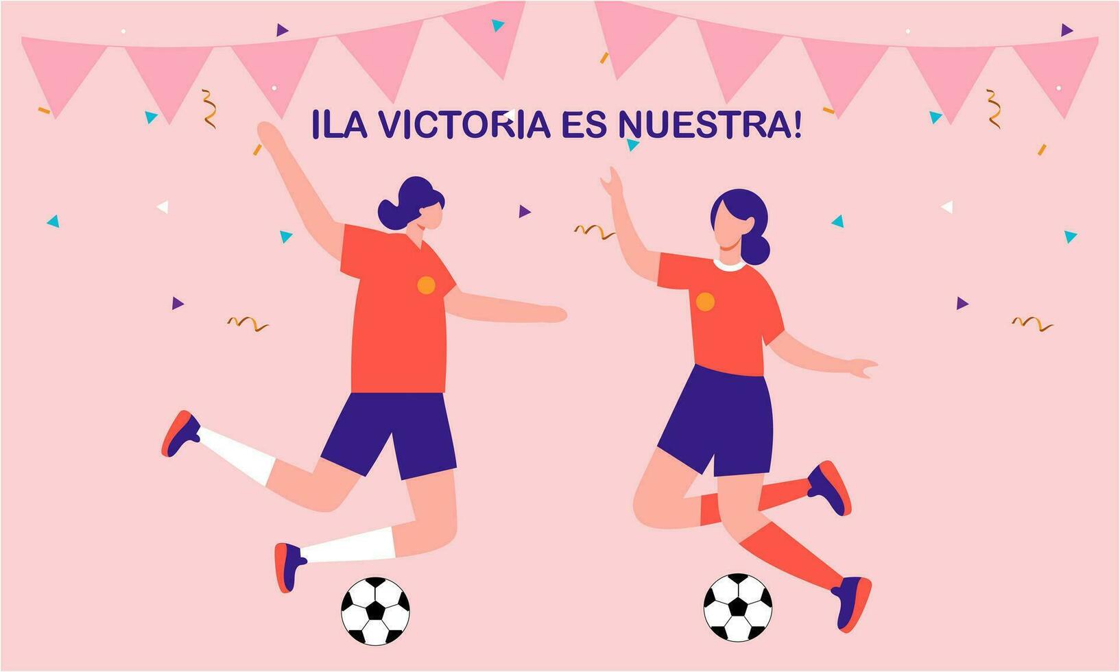 la victoire pour le Espagnol femmes s nationale Football équipe vecteur