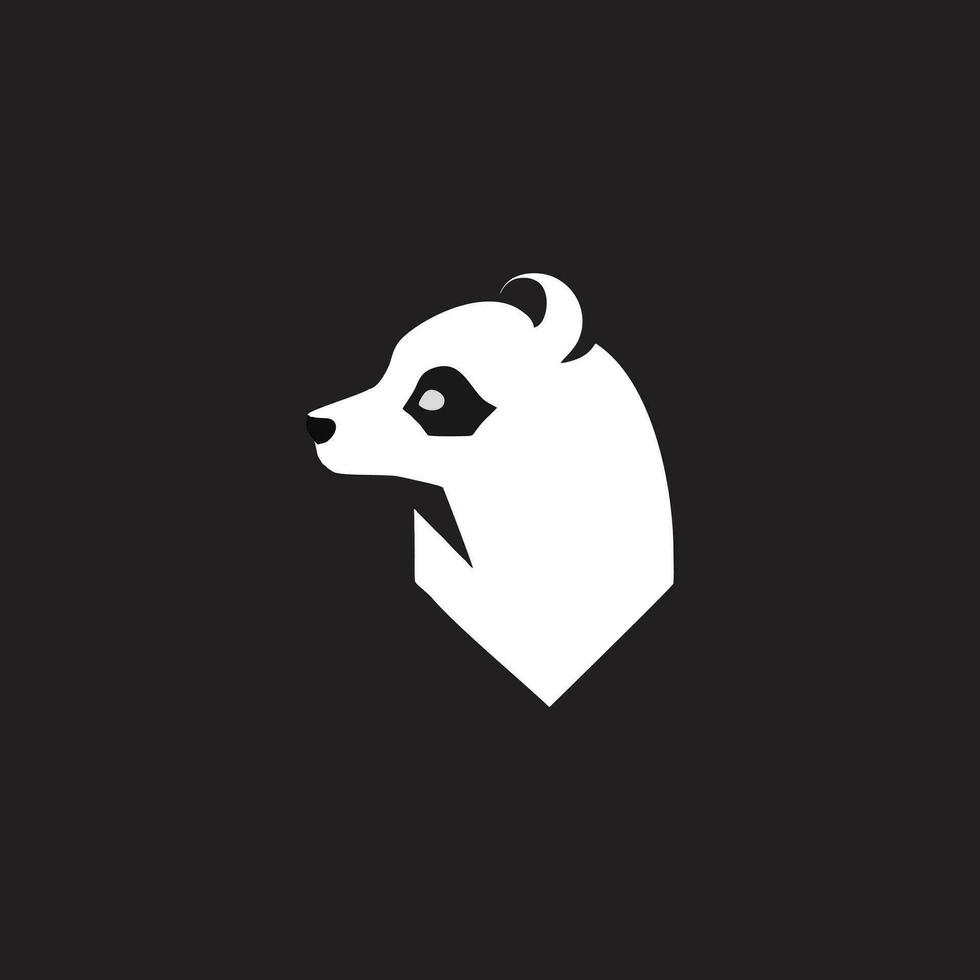 Facile moderne audacieux ours tête logo vecteur icône illustration conception, isolé dans blanc Contexte