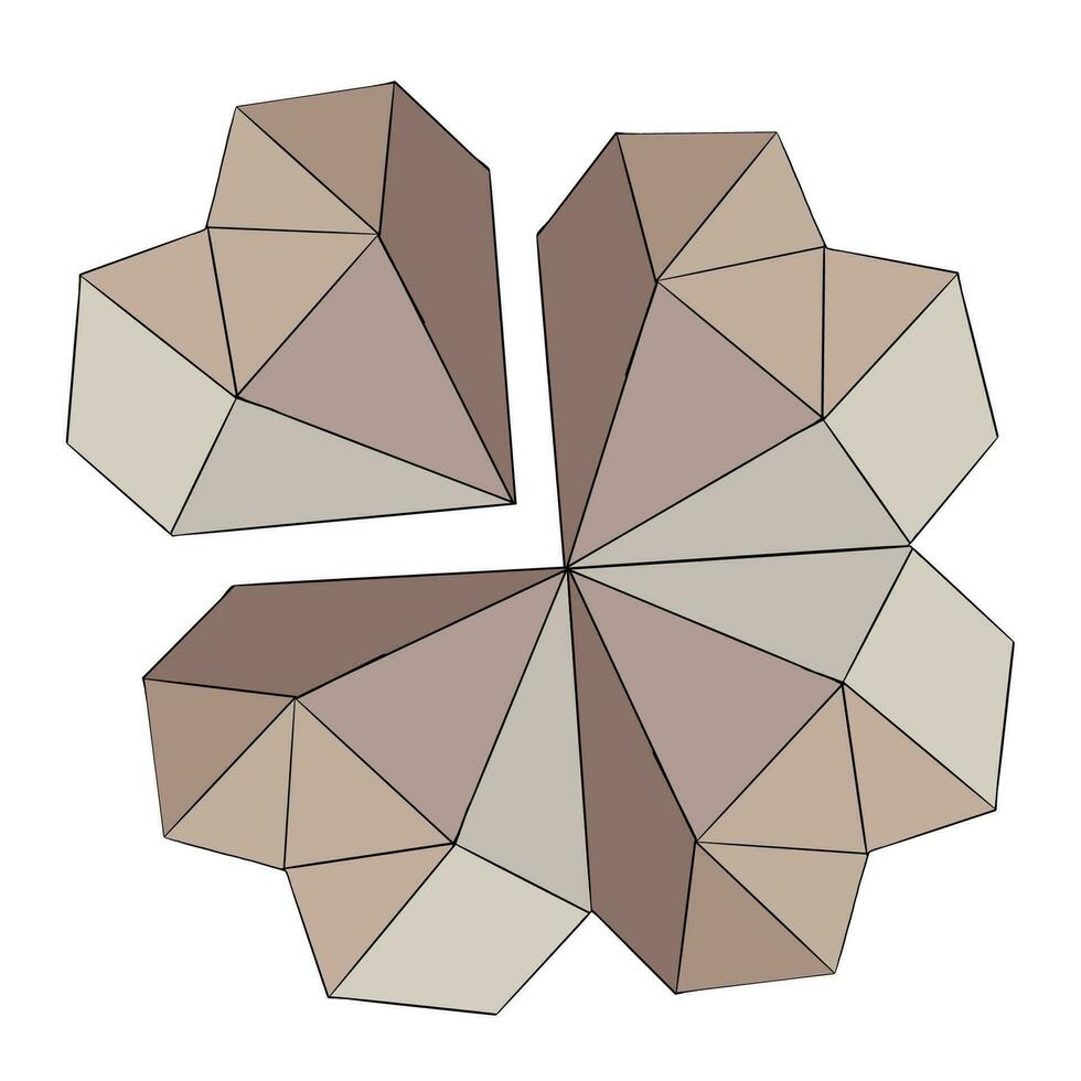 vecteur illustration de beige diamant en forme de cœurs ornement. image pour carte postale ou bonbons ou cadeau boîte pour anniversaire présent