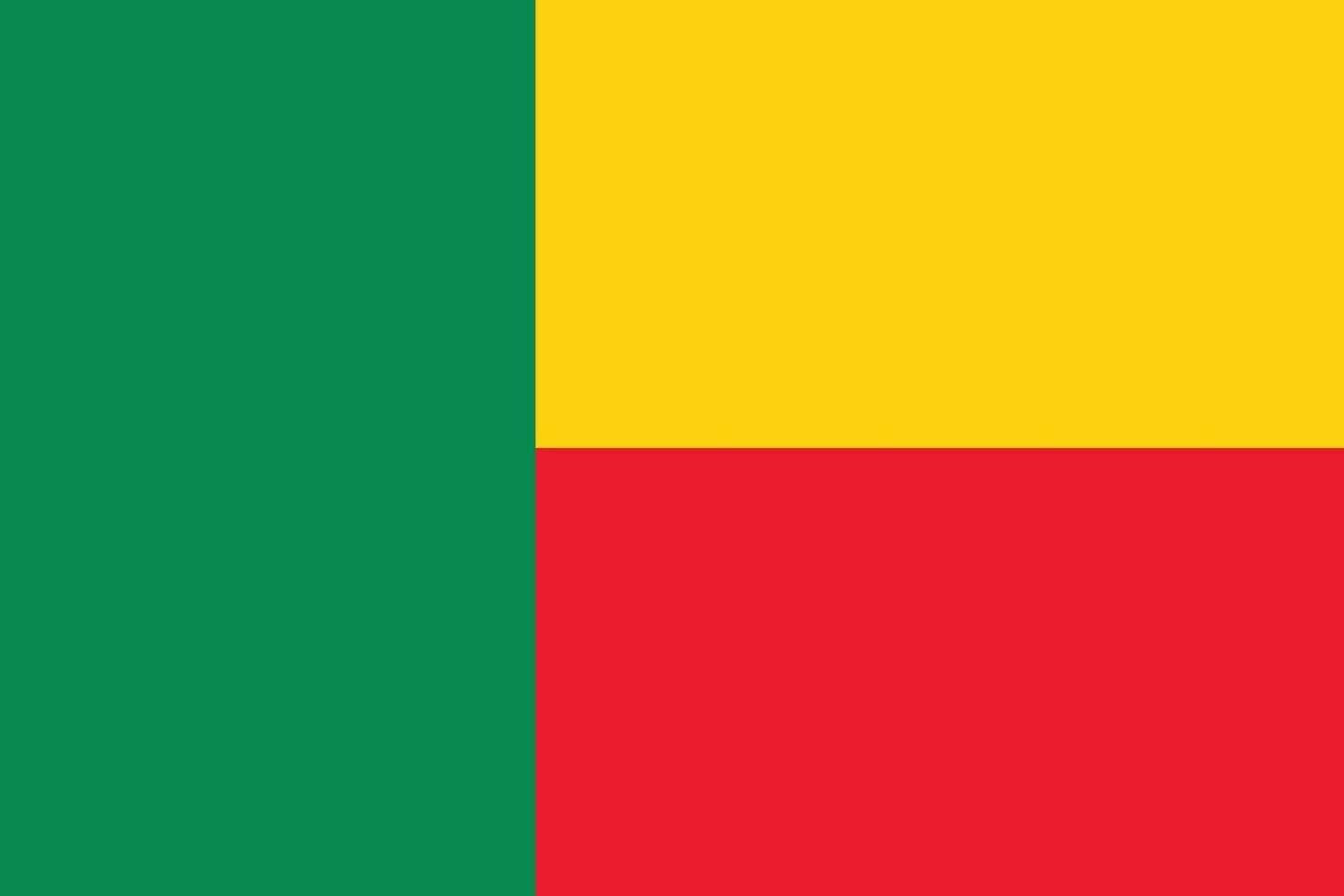 plat illustration de Bénin drapeau. Bénin drapeau conception. vecteur