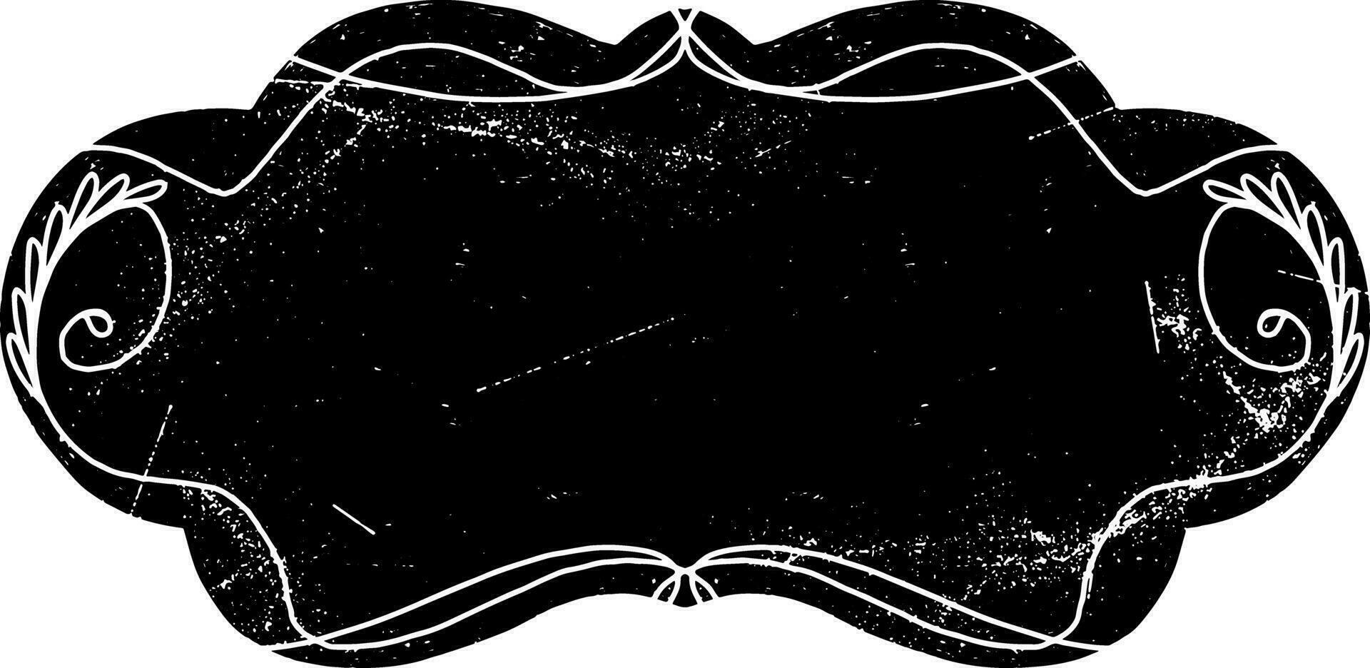 une noir et blanc image de une Cadre avec une faire défiler vecteur