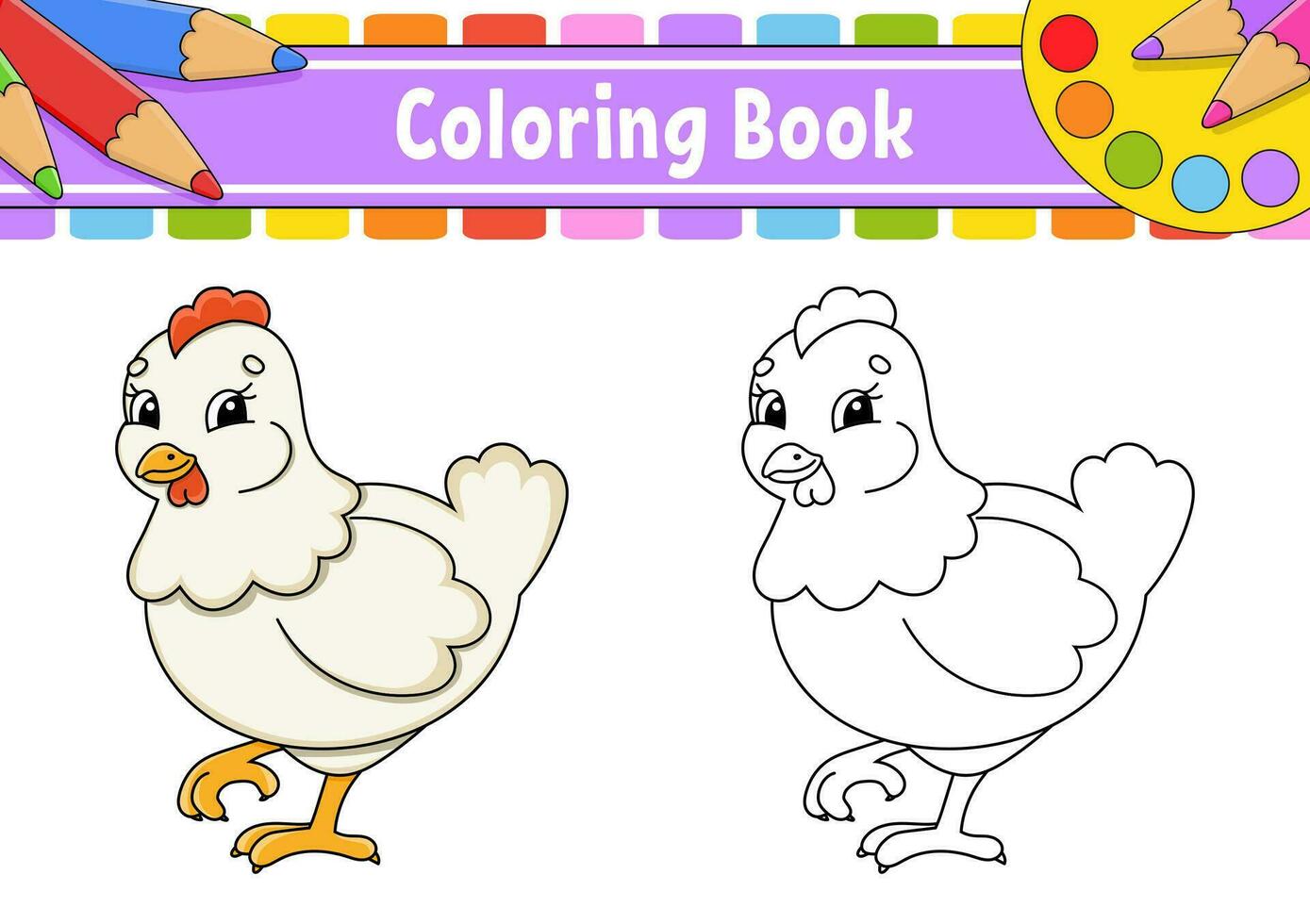 livre de coloriage pour les enfants. personnage de dessin animé. silhouette de contour noir. isolé sur fond blanc. illustration vectorielle. vecteur