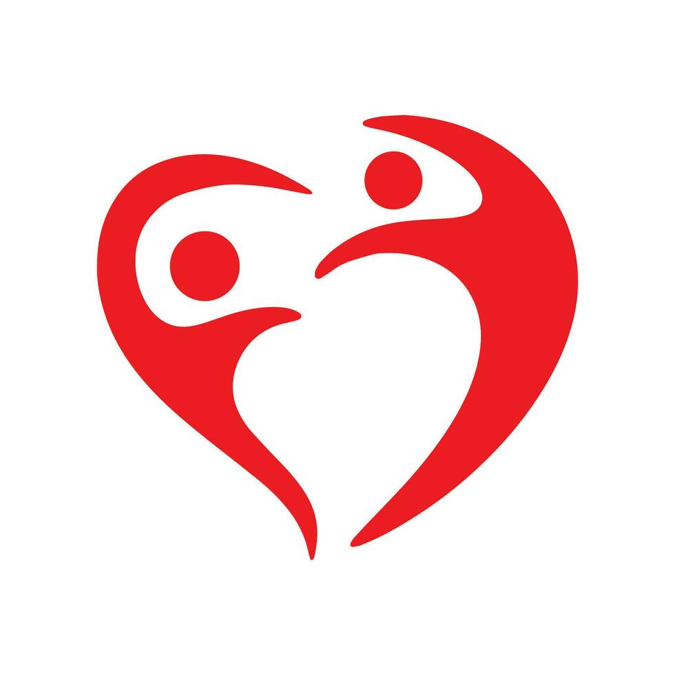 l'amour gens santé logo vecteur