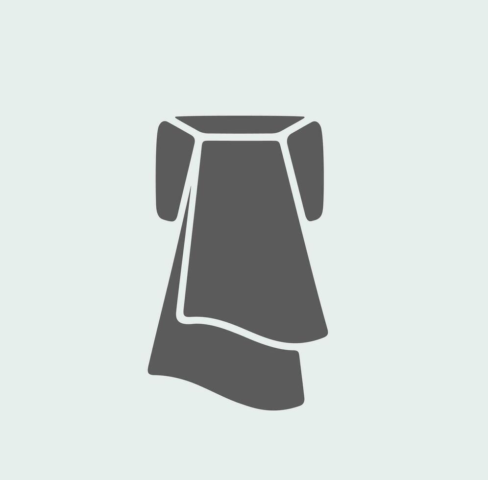 tricoté écharpe icône sur une Contexte. vecteur illustration.