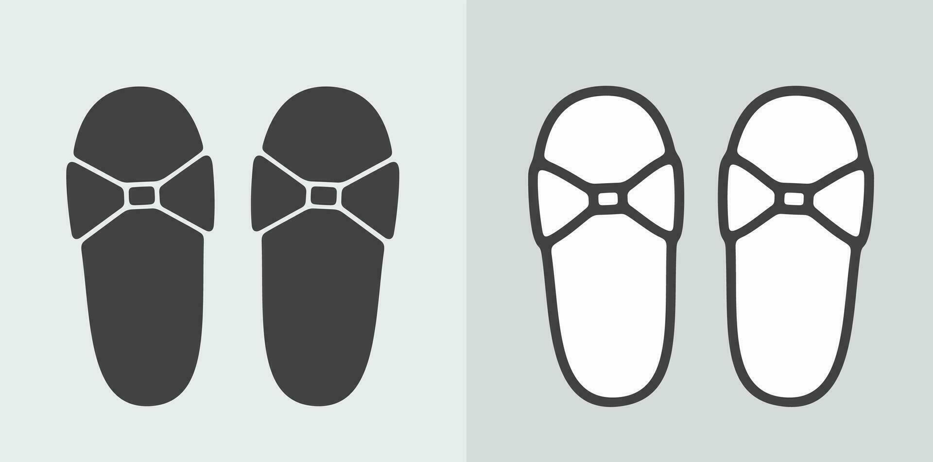 Accueil chaussons icône sur une Contexte. vecteur illustration.