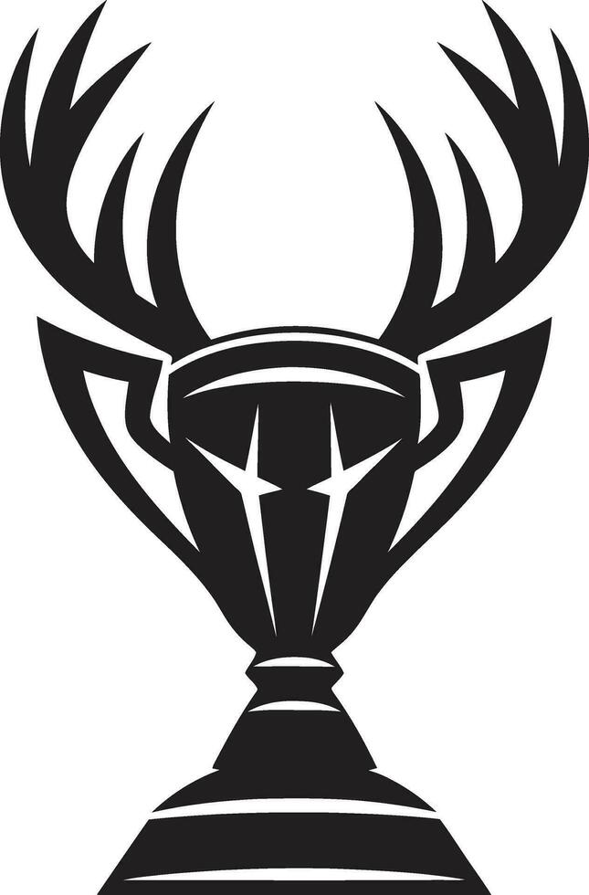 emblème de triomphe minimaliste conception noble Gardien de accomplisseurs monochrome trophée emblème vecteur