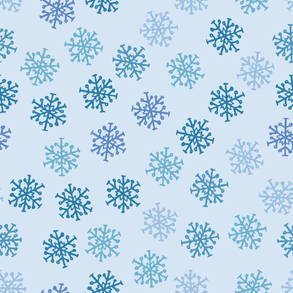 sans couture Contexte de main tiré flocons de neige. Noël et Nouveau année décoration éléments. vecteur illustration.