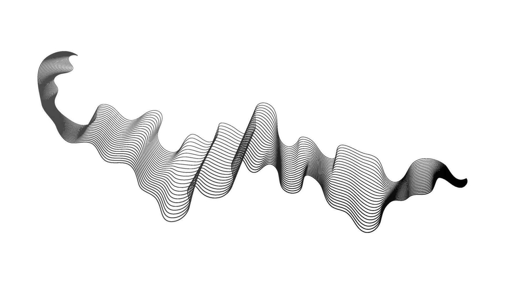 abstrait toile de fond avec vague pente lignes vecteur