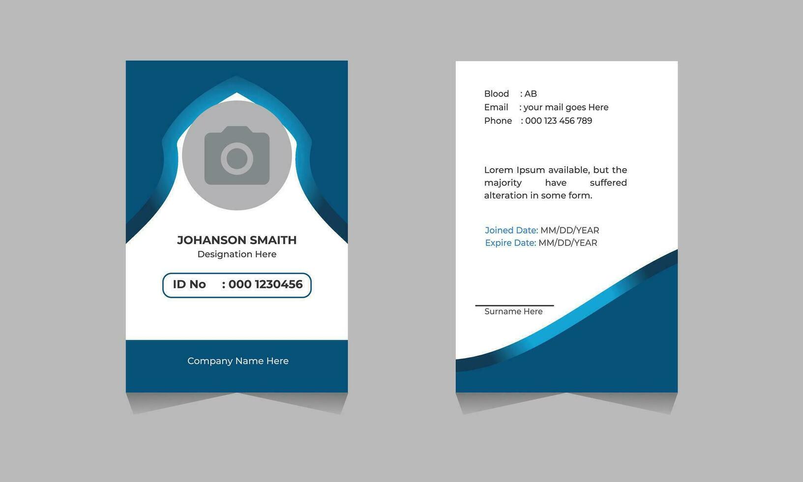 Créatif id carte modèle conception gratuit vecteur