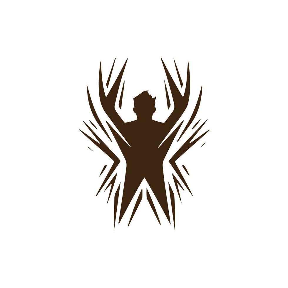 logo de abstrait icône vecteur silhouette isolé conception homme concept