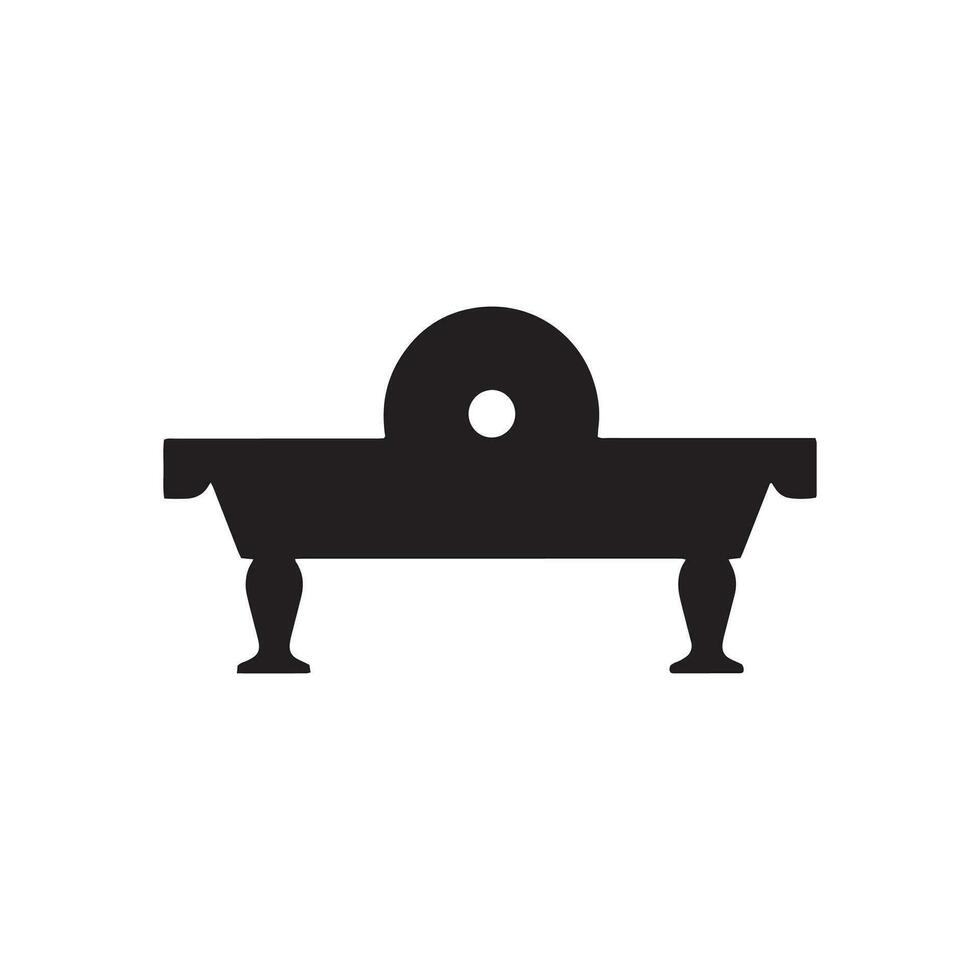 une logo de billard table icône bassin table vecteur silhouette billard table isolé conception