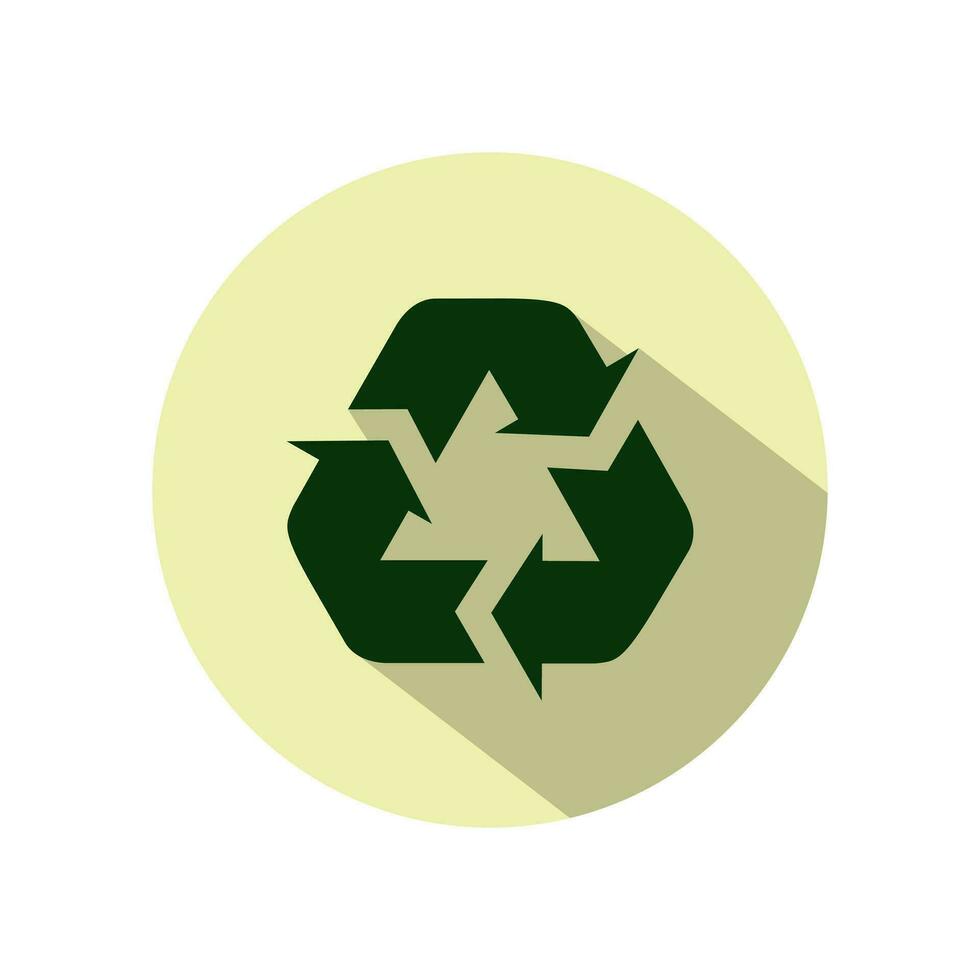 recyclage, réutilisation icône vecteur dans plat style