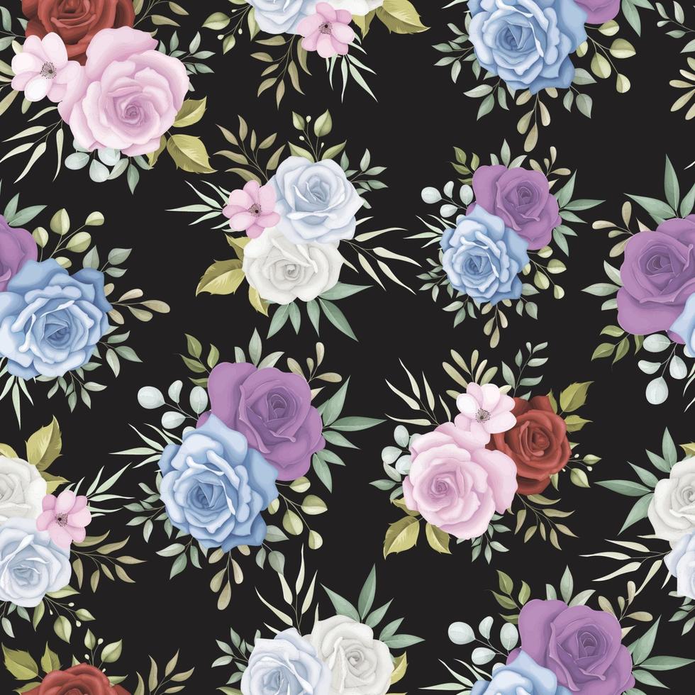 beau motif floral sans couture vecteur