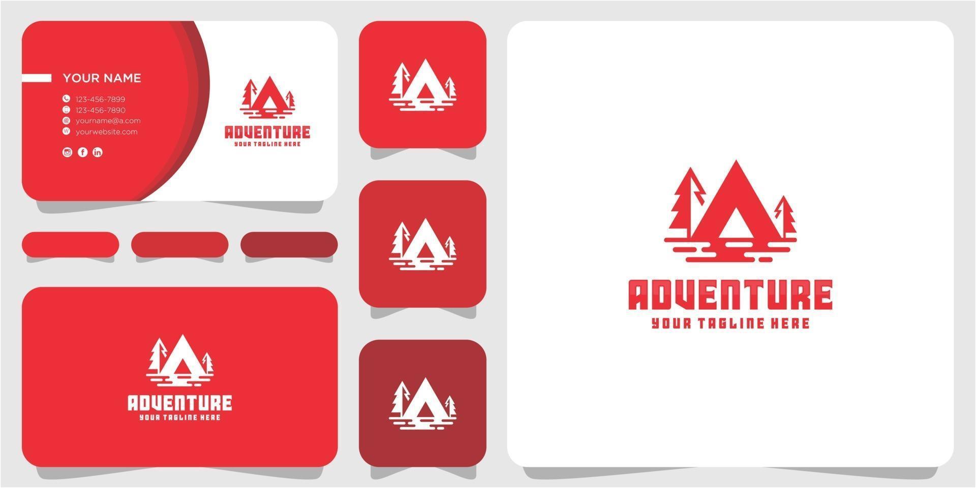 lettre un modèle de conception de logo d'aventure vecteur