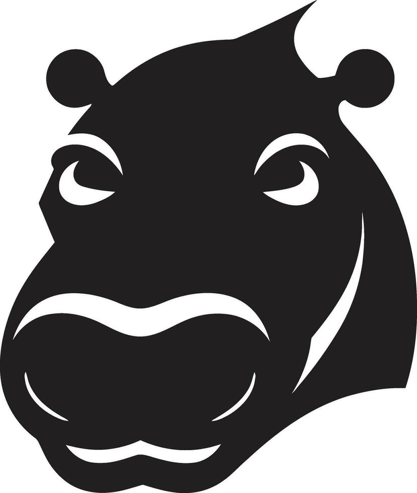 contemporain hippopotame logo inspiration minimaliste hippopotame dans vecteur