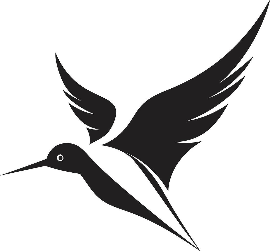 élégant noir colibri icône colibri talent artistique pour moderne l'image de marque vecteur