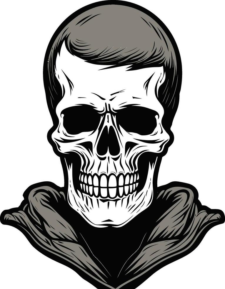 fantômes charme une hanté vecteur tête squelettique secrets le énigmatique crâne emblème