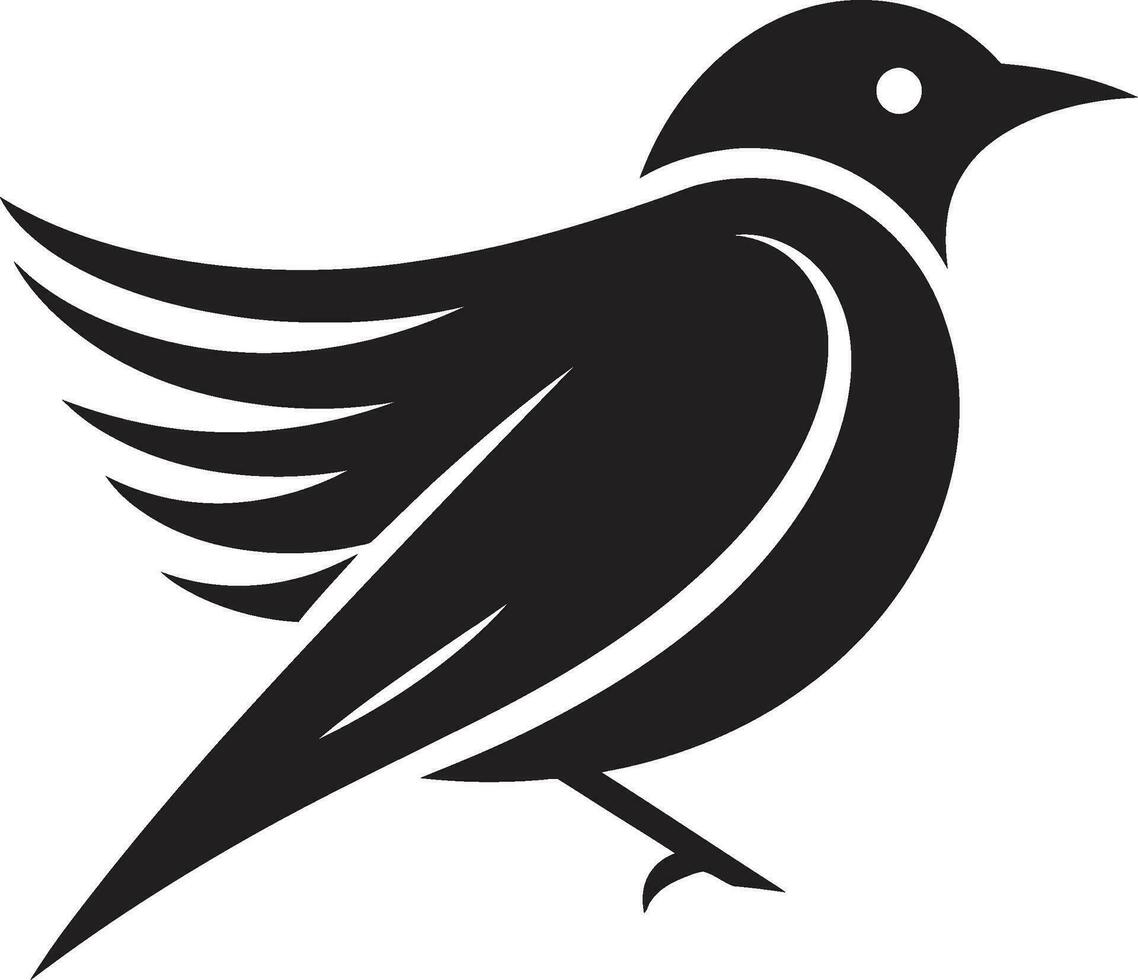 majestueux cygne logo stylisé corbeau icône vecteur