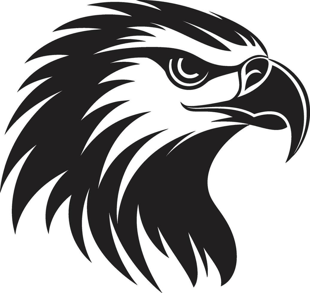 aigles élégance emblème de Puissance dans noir ailes de liberté noir logo conception avec Aigle vecteur