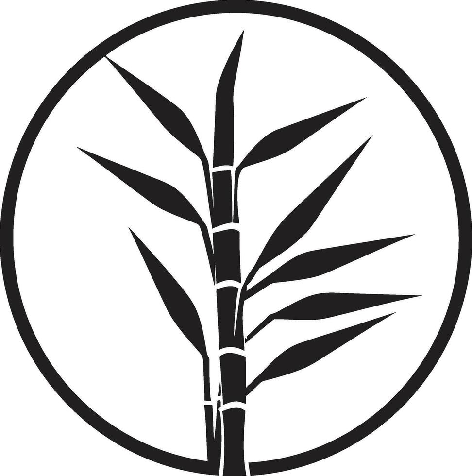tranquille sérénité dans noir bambou emblème noir beauté dans botanique talent artistique bambou logo vecteur