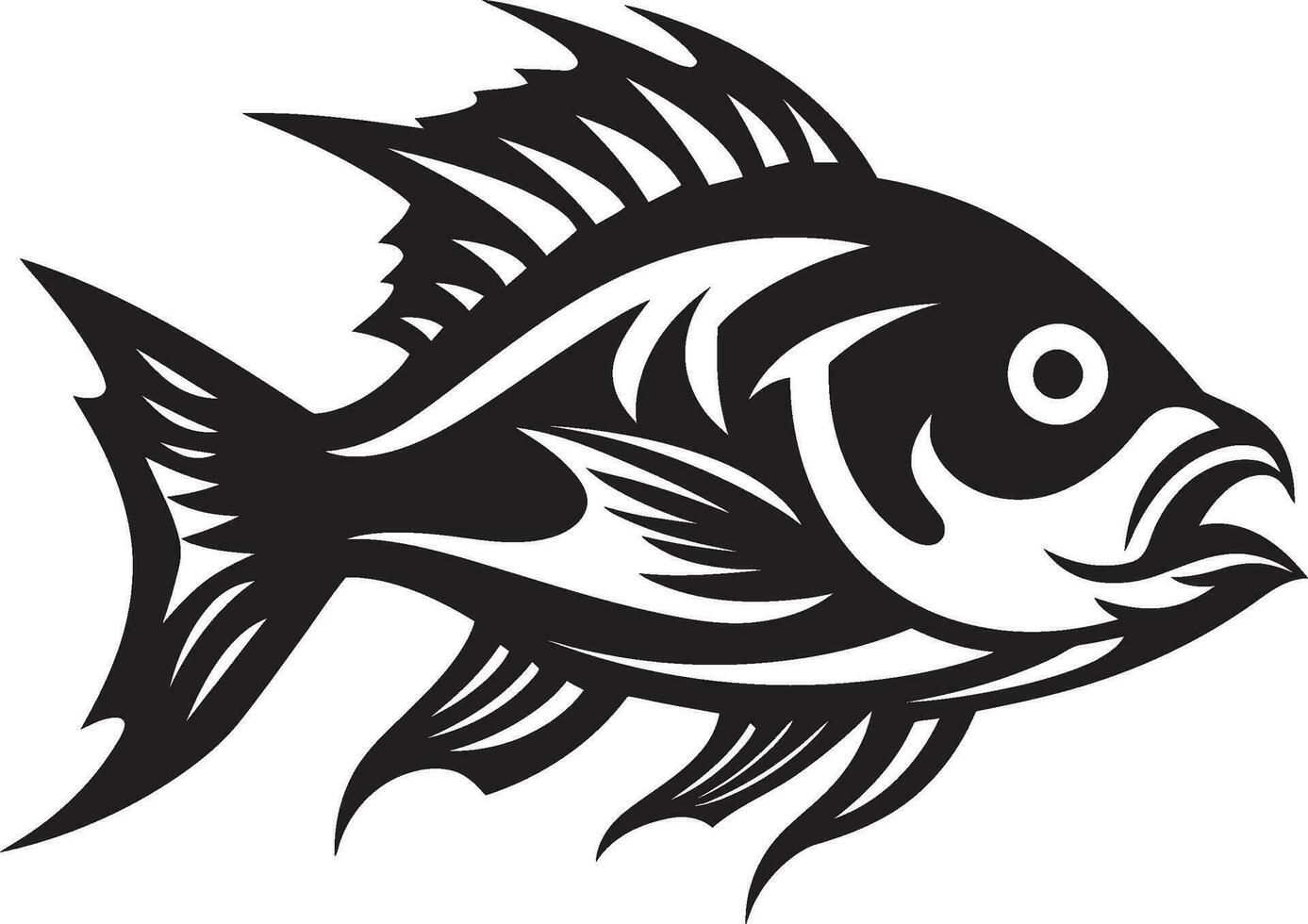 élégance dans anatomie poisson OS logo conception sous-marin X rayon vecteur poisson squelette icône