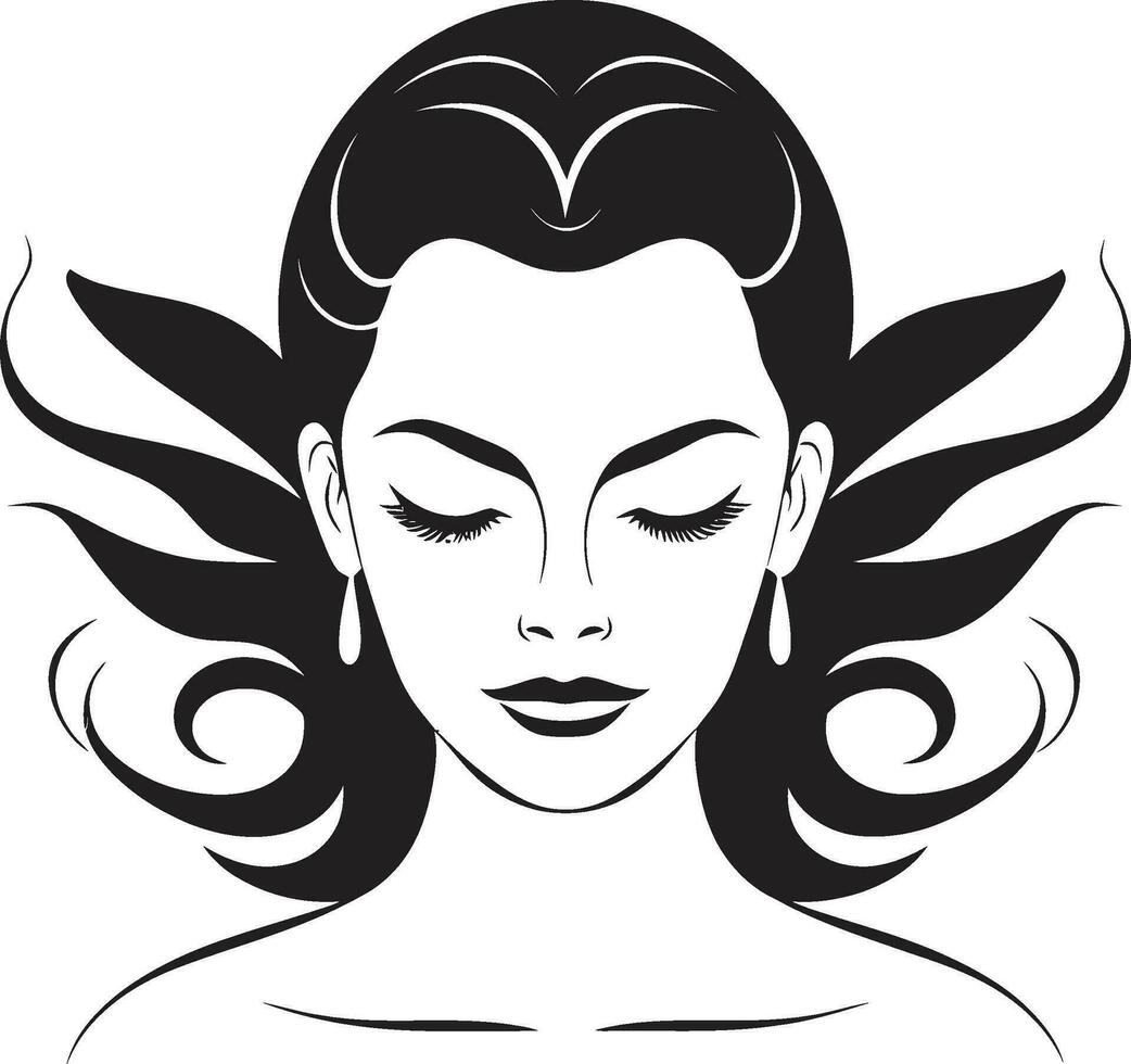 élégant silhouette noir logo avec femelle visage icône gracieux beauté vecteur icône de une les femmes profil