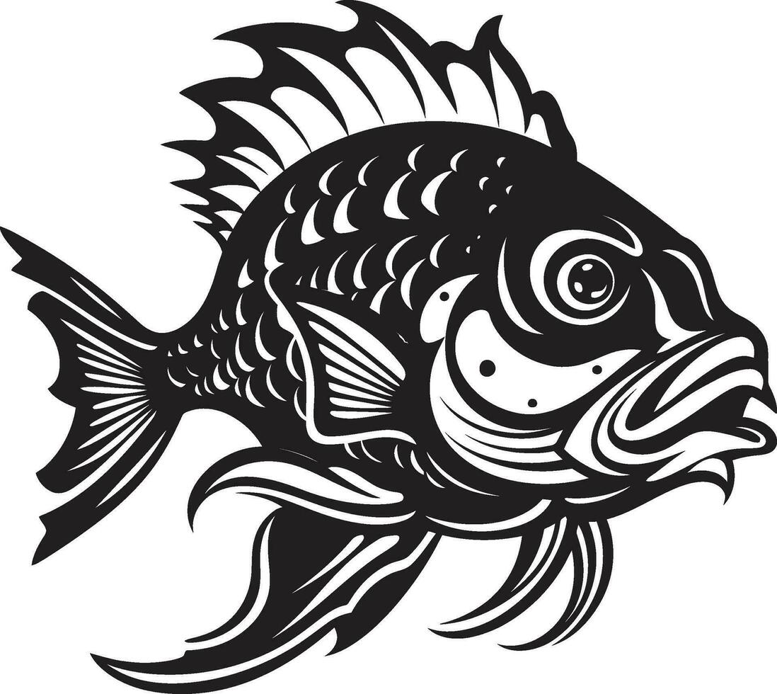 le fantôme de le océan vecteur poisson squelette des os de le abîme poisson squelette logo icône